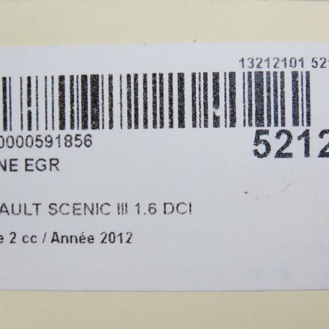 Vanne EGR occasion RENAULT SCENIC III Phase 2 12-2011->03-2013 1.6 DCI 130ch 147109948R 6