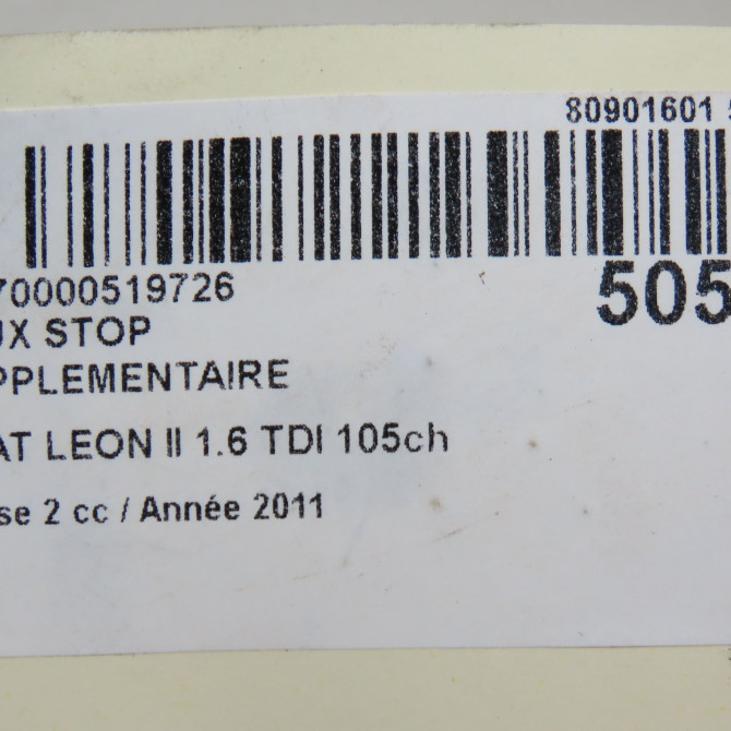 Feux stop supplementaire occasion SEAT LEON II Phase 2 05-2009->09-2012 1.6 TDI 105ch 6J0945097B 6
