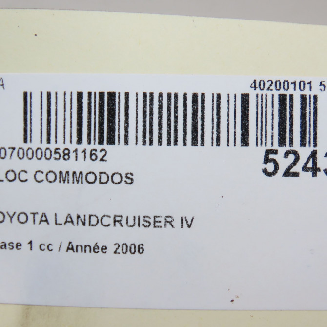 Bloc commodos occasion TOYOTA 146 Phase 1 04-1995->04-1999 3.0 D-4D 166ch 843106B600 7