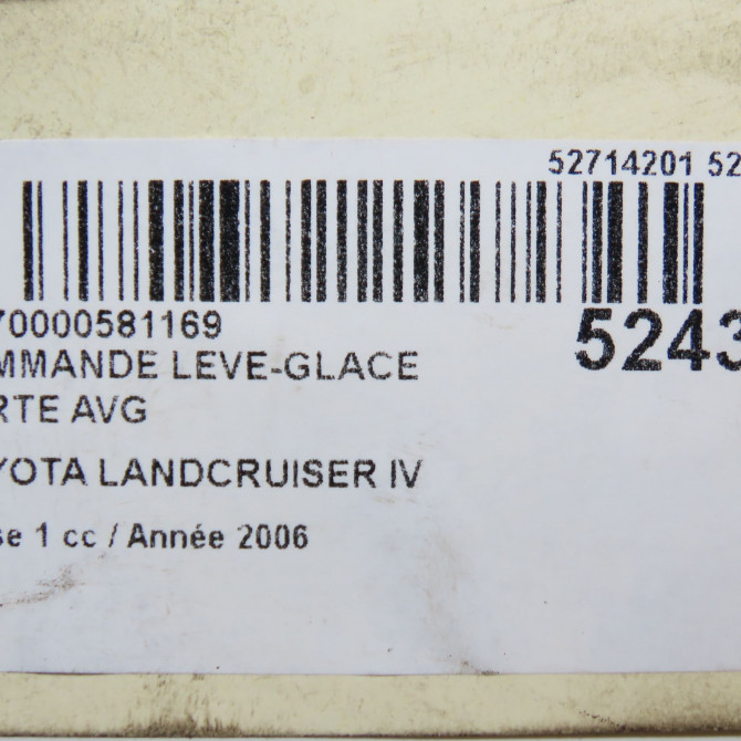 Commande lève-glace porte avant gauche occasion TOYOTA 146 Phase 1 04-1995->04-1999 3.0 D-4D 166ch 8404060053 6
