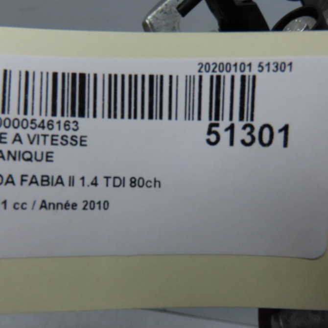 Boîte à vitesse mecanique occasion SKODA FABIA II Phase 1 05-2007->03-2010 1.4 TDI 80ch 2R300041C 6