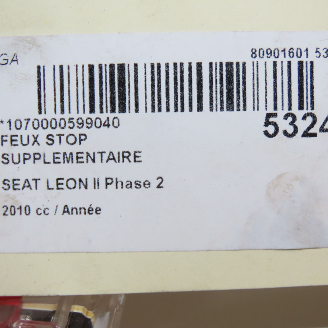 Feux stop supplementaire occasion SEAT LEON II Phase 2 05-2009->09-2012 6J0945097B 6