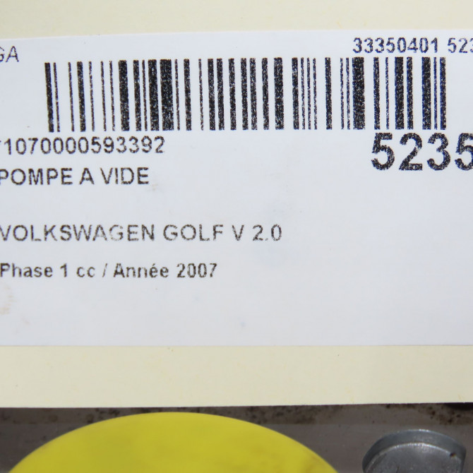 Pompe a vide occasion VOLKSWAGEN GOLF V Phase 1 11-2003->10-2008 2.0 TDI 136ch 5