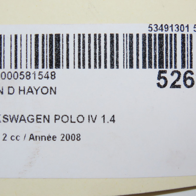 Verin droit hayon occasion VOLKSWAGEN POLO IV Phase 2 05-2005->09-2009 1.4 TDI 70ch 6Q6827550D 3