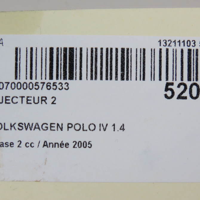 occasion VOLKSWAGEN POLO IV Phase 2 05-2005->09-2009 1.4 TDI 80ch 38130079TX 7
