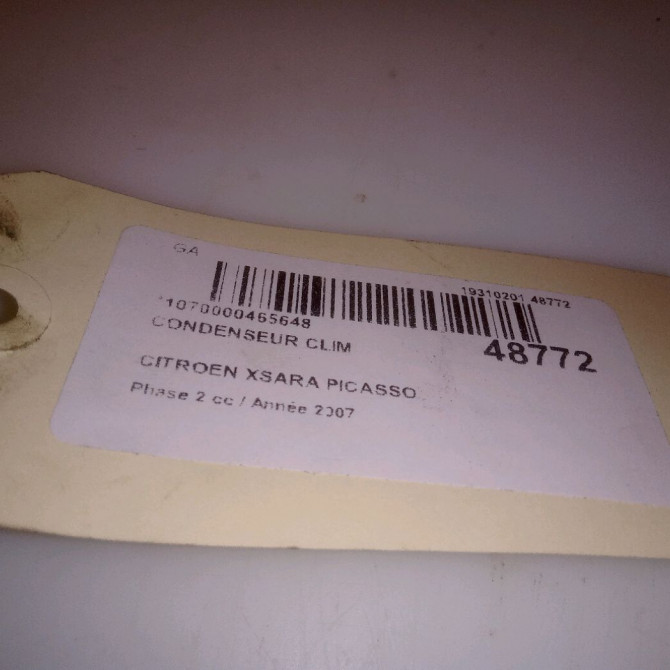 Condenseur clim occasion CITROEN XSARA PICASSO Phase 2 02-2004->12-2010 1.6 HDI 110ch 6455CN 4