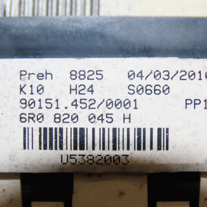 Commande de chauffage occasion VOLKSWAGEN POLO V POLO V Phase 1 2009-09-01->2014-05-31 1.6 TDI 75ch 6R0820045Q 5