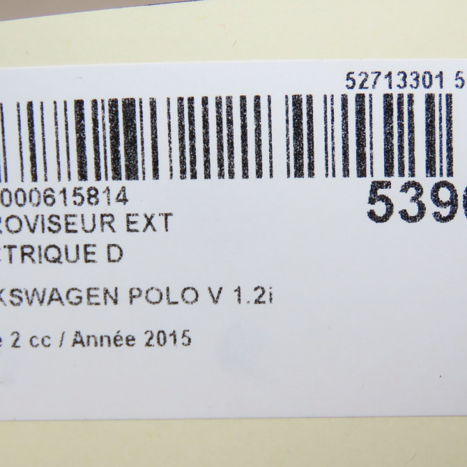 Retroviseur exterieur electrique droit occasion VOLKSWAGEN POLO V Phase 2 02-2014->... 1.2i 90ch 6C1857508A9B9 7