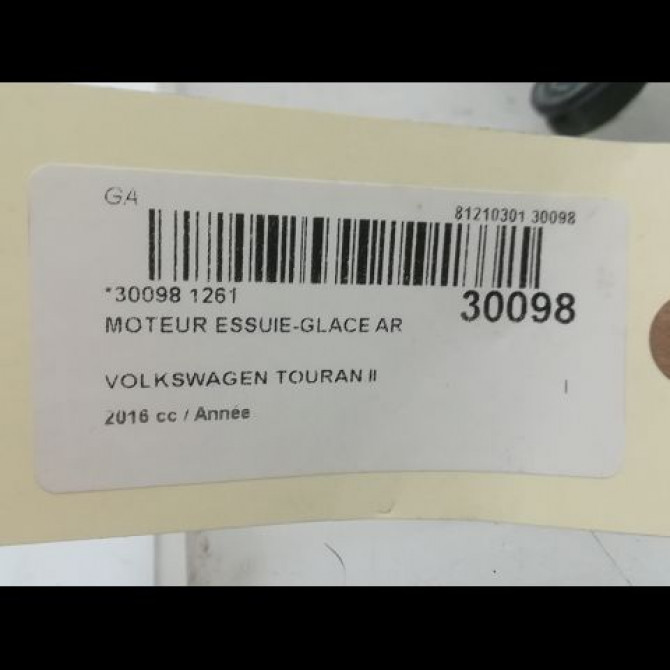 Moteur essuie-glace arrière occasion VOLKSWAGEN TOURAN III Phase 1 06-2015->... 5G0955711C 3