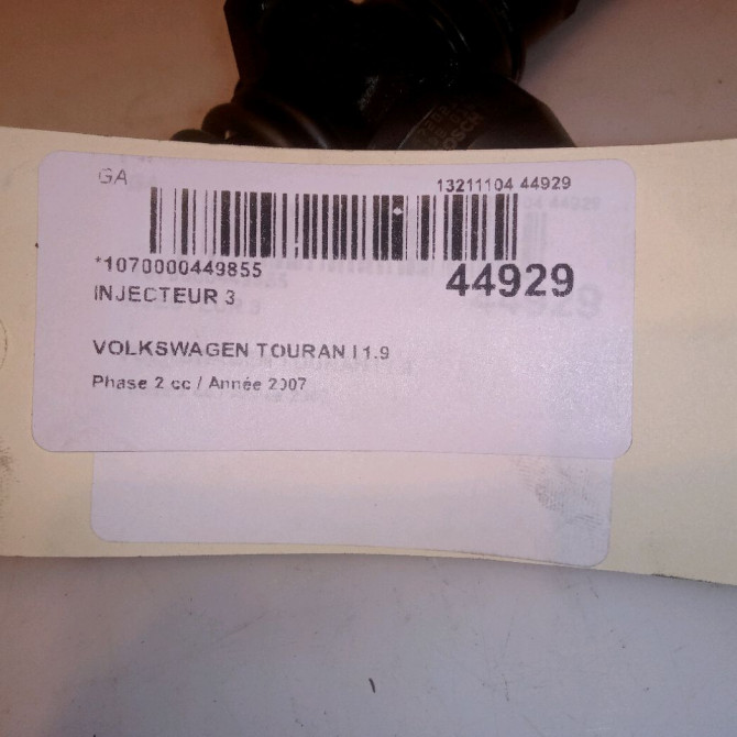 occasion VOLKSWAGEN TOURAN I Phase 2 11-2006->09-2010 1.9 TDI 105ch 38130073AG 5