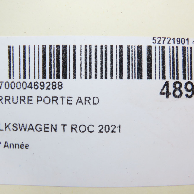 Serrure porte ard occasion VOLKSWAGEN T ROC 5TA839016Q 6