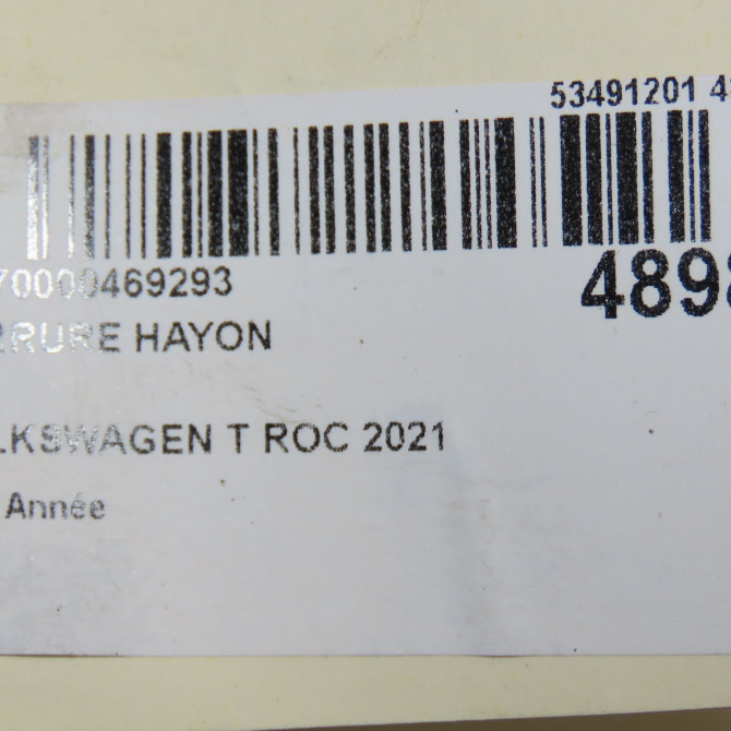 Serrure hayon occasion VOLKSWAGEN T ROC 2GA827506A 6