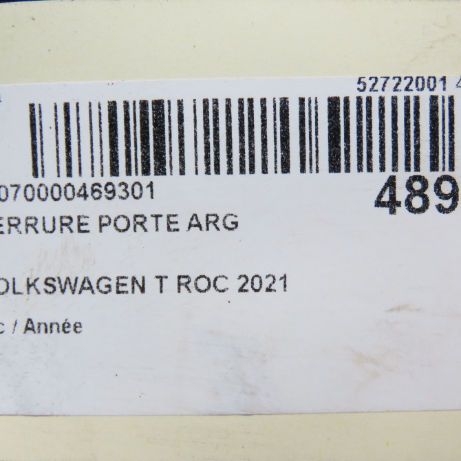 Serrure porte arg occasion VOLKSWAGEN T ROC 5TA839015L 8