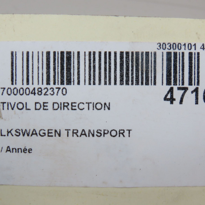 Antivol de direction occasion VOLKSWAGEN TRANSPORTER V Phase 1 06-2003->08-2009 4B0905851Q 6
