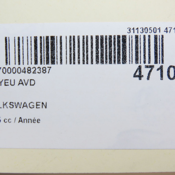 Moyeu avd occasion VOLKSWAGEN TRANSPORTER V Phase 1 06-2003->08-2009 7H0498611 5