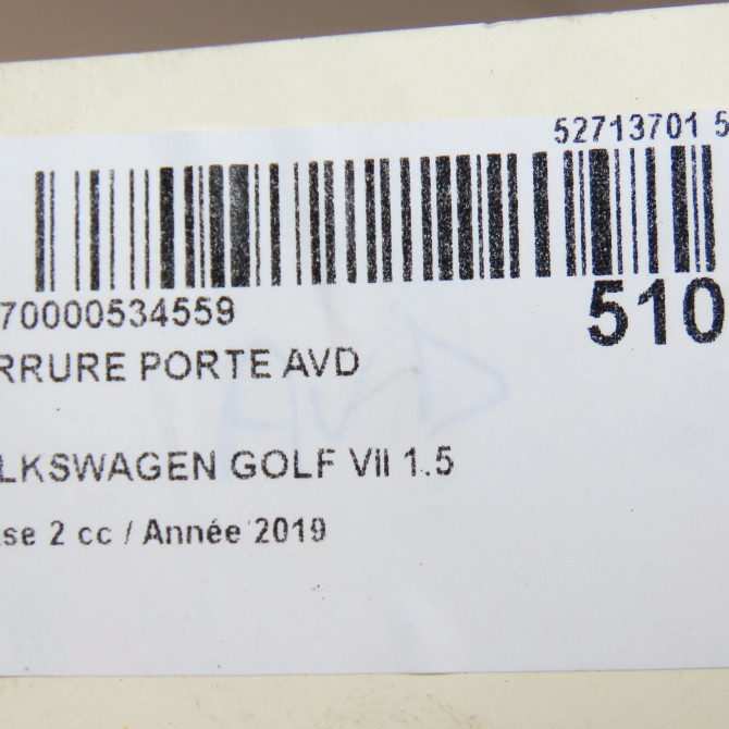 Serrure porte avd occasion  5TB837016C 8