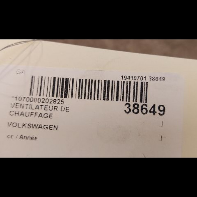 Ventilateur de chauffage occasion VOLKSWAGEN TRANSPORTER V 7E5820021 3