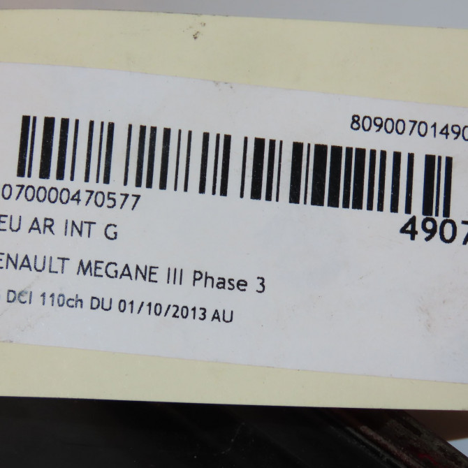 Feu arrière interieur gauche occasion RENAULT MEGANE III Phase 3 10-2013->... 1.5 DCI 110ch 265550028R 4