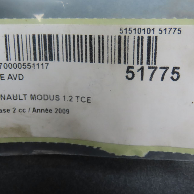 Aile avant droite occasion RENAULT MODUS Phase 2 01-2008->12-2012 1.2 TCE 16v 100ch 631007942R 5
