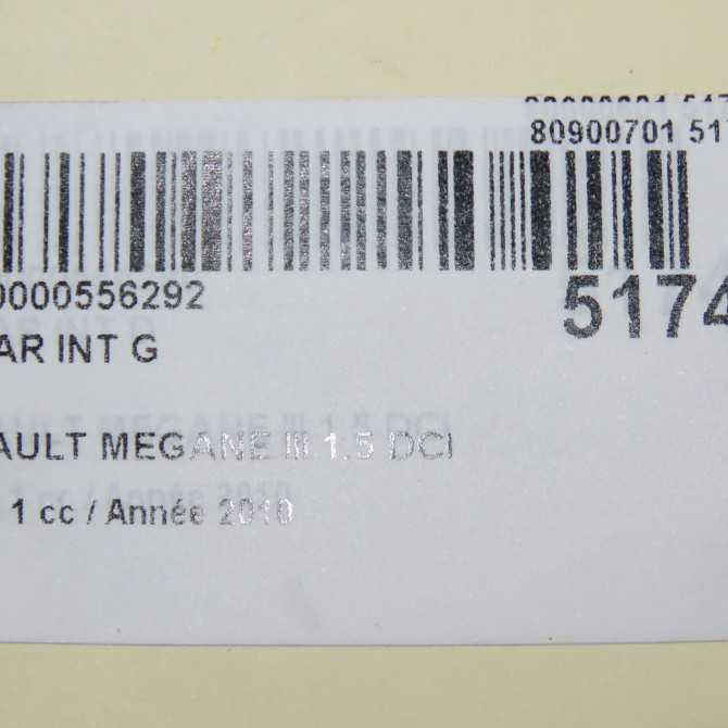 Feu arrière interieur gauche occasion RENAULT MEGANE III Phase 1 11-2008->01-2012 1.5 DCI 105ch 265550028R 5