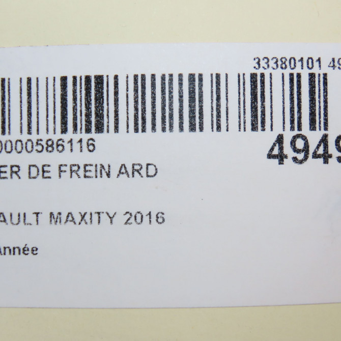 Etrier de frein arrière droit occasion RENAULT MAXITY 6