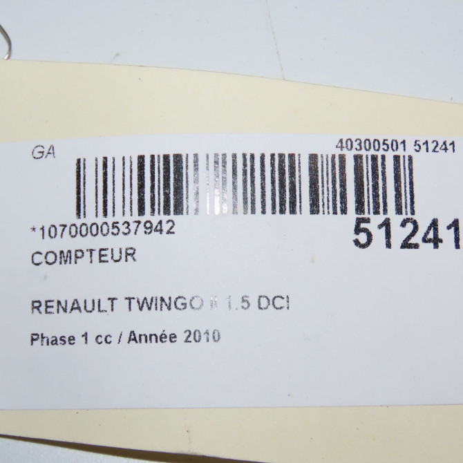 Compteur occasion RENAULT TWINGO II Phase 1 06-2007->11-2011 1.5 DCI 65ch 8201178273 6