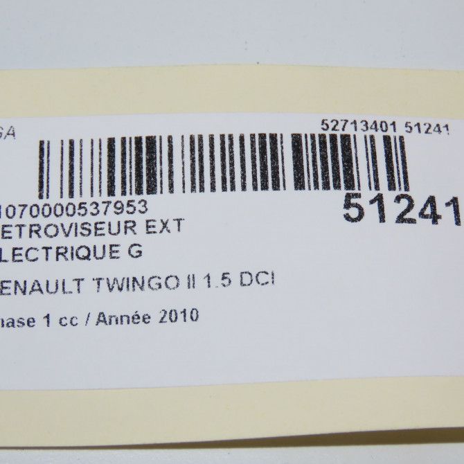 Retroviseur exterieur electrique gauche occasion RENAULT TWINGO II Phase 1 06-2007->11-2011 1.5 DCI 65ch 963020748R 6