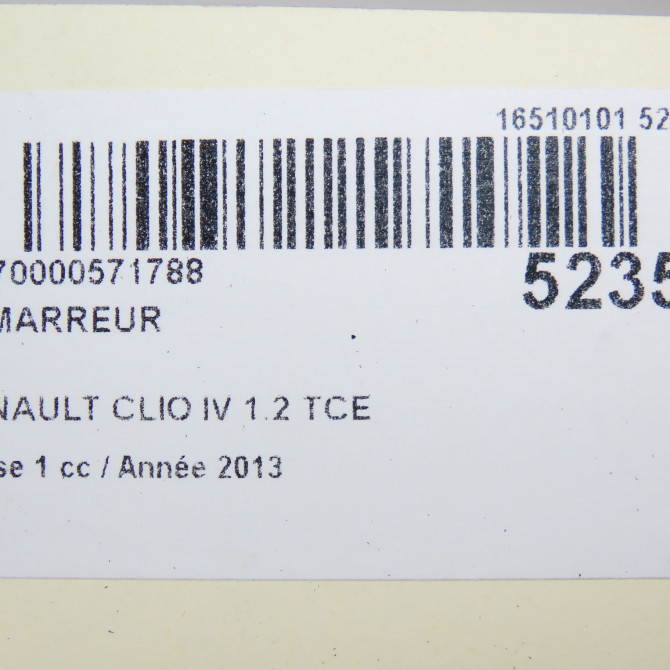 Démarreur occasion RENAULT CLIO IV Phase 1 07-2012->... 1.2 TCE 120ch 233000779R 7