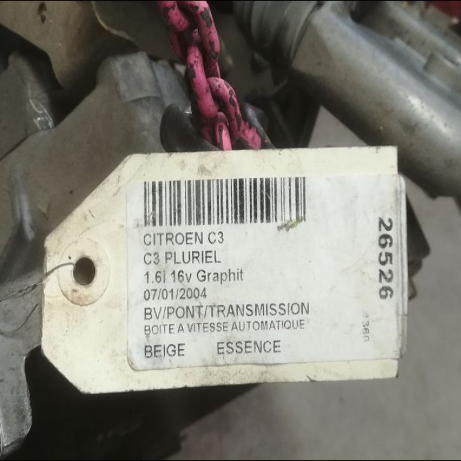 Boîte à vitesse automatique occasion CITROEN C3 I Phase 1 04-2002->10-2005 1.6i 16v 00002222GY 4