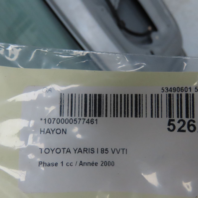 Hayon occasion TOYOTA YARIS I Phase 1 04-1999->03-2003 85 VVTI 6700552012 4