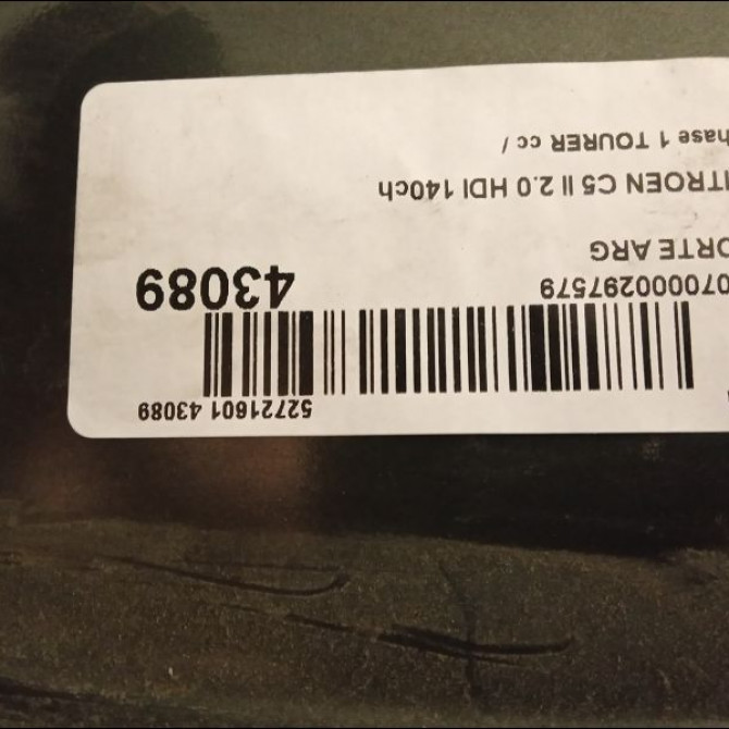 Porte arrière gauche occasion CITROEN C5 II Phase 1 04-1995->04-1999 2.0 HDI 140ch 9006L5 2