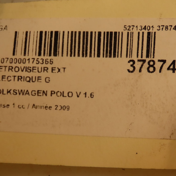 Retroviseur exterieur electrique gauche occasion VOLKSWAGEN POLO V POLO V Phase 1 2009-09-01->2014-05-31 1.6 TDI 90 6R1857507D9B9 4