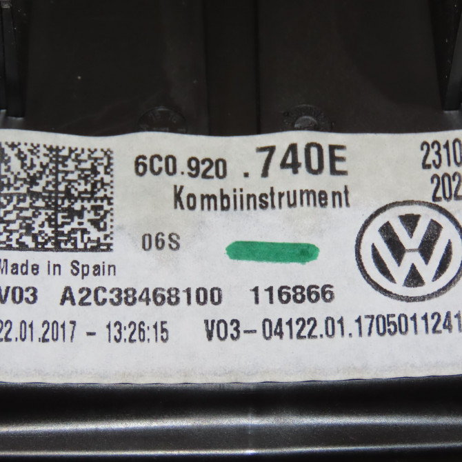 Compteur occasion VOLKSWAGEN POLO V Phase 2 02-2014->... 1.2i 90ch 4