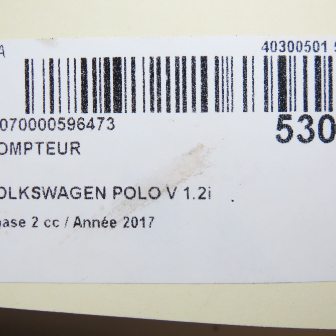 Compteur occasion VOLKSWAGEN POLO V Phase 2 02-2014->... 1.2i 90ch 6