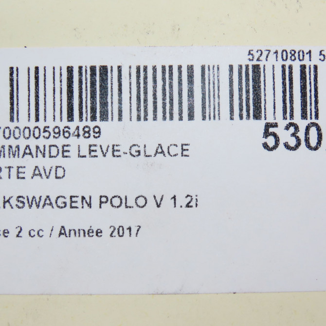 Commande lève-glace porte avant droite occasion VOLKSWAGEN POLO V Phase 2 02-2014->... 1.2i 90ch 4