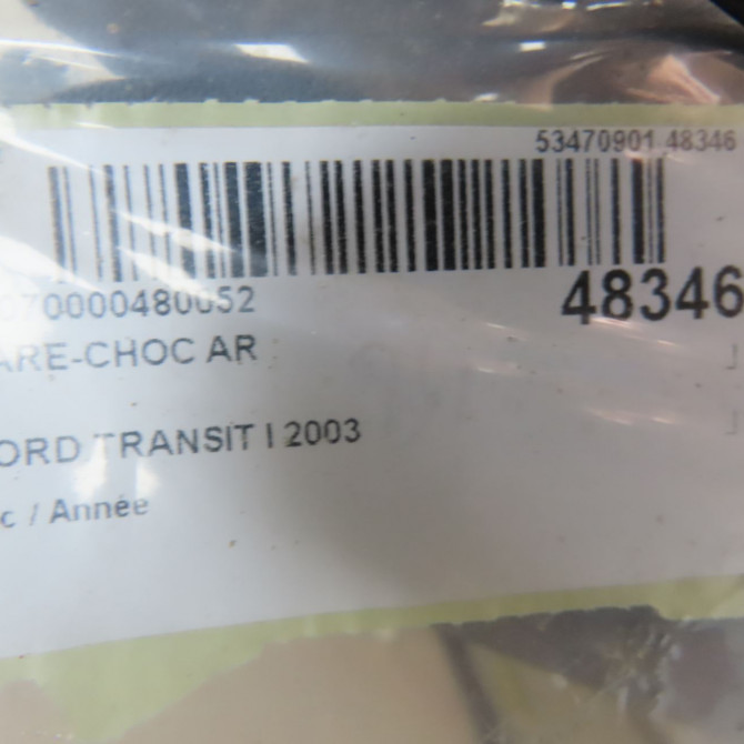 Pare-choc arrière occasion FORD TRANSIT III Phase 1 08-2000->09-2006 2.0 TD 16v 100ch 4658088 6