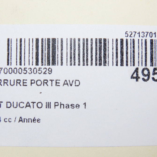Serrure porte avd occasion FIAT DUCATO III Phase 1 06-2006->10-2014 2.3 D Turbo Multijet 130ch 1393819080 7
