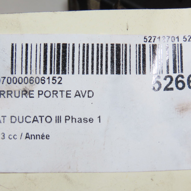 Serrure porte avd occasion FIAT DUCATO III Phase 1 06-2006->10-2014 1393819080 7
