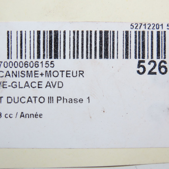Mecanisme + moteur lève-glace avant droit occasion FIAT DUCATO III Phase 1 06-2006->10-2014 46862303 7