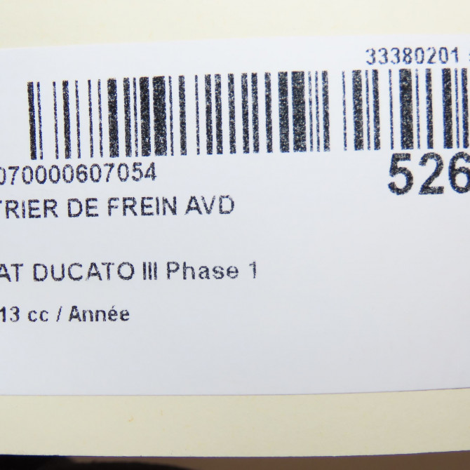 Etrier de frein avant droit occasion FIAT DUCATO III Phase 1 06-2006->10-2014 77365976 6