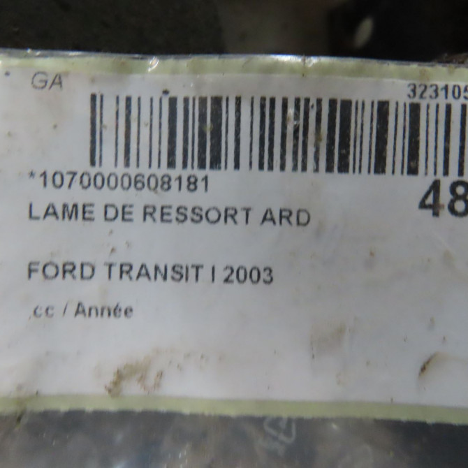 Lame de ressort ard occasion FORD TRANSIT III Phase 1 08-2000->09-2006 2.0 TD 16v 100ch 5
