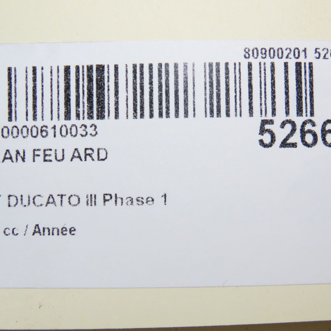 Ecran feu ard occasion FIAT DUCATO III Phase 1 06-2006->10-2014 4