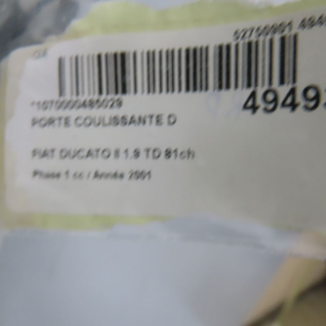 Porte coulissante d occasion FIAT DUCATO II Phase 1 06-1994->03-2002 1.9 TD 81ch 1335819080 6