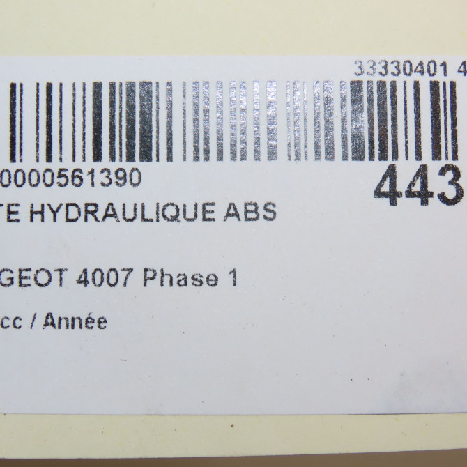 Unité hydraulique ABS occasion PEUGEOT 4007 Phase 1 07-2007->03-2013 7