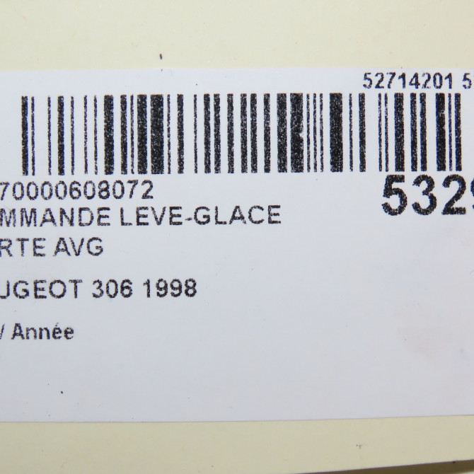 Commande lève-glace porte avant gauche occasion PEUGEOT 306 Phase 2 04-1997->03-2002 1.9 TD 6552WK 6