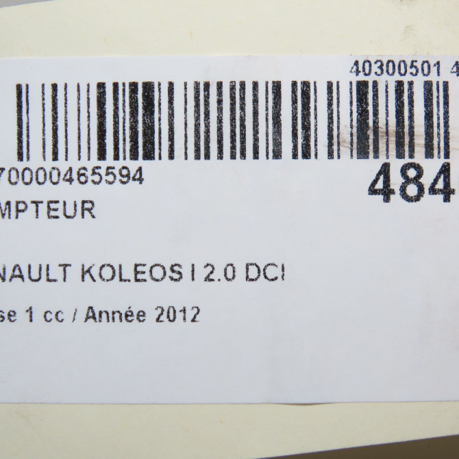 Compteur occasion RENAULT KOLEOS I Phase 1 06-2008->12-2011 2.0 DCI 150ch 248105508R 6