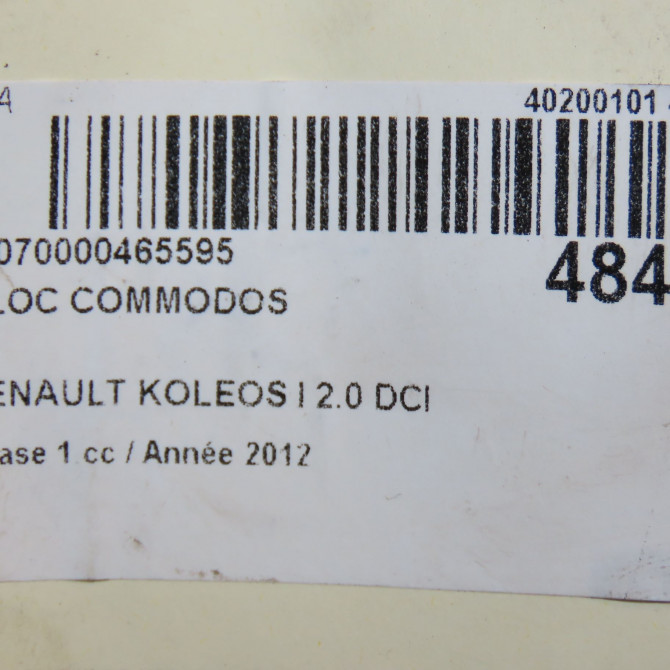 Bloc commodos occasion RENAULT KOLEOS I Phase 1 06-2008->12-2011 2.0 DCI 150ch 6