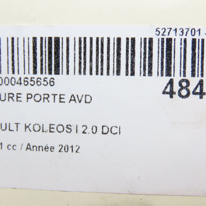 Serrure porte avd occasion RENAULT KOLEOS I Phase 1 06-2008->12-2011 2.0 DCI 150ch 805024058R 7