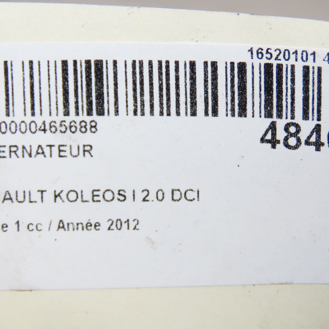 Alternateur occasion RENAULT KOLEOS I Phase 1 06-2008->12-2011 2.0 DCI 150ch 23100JG71B 8