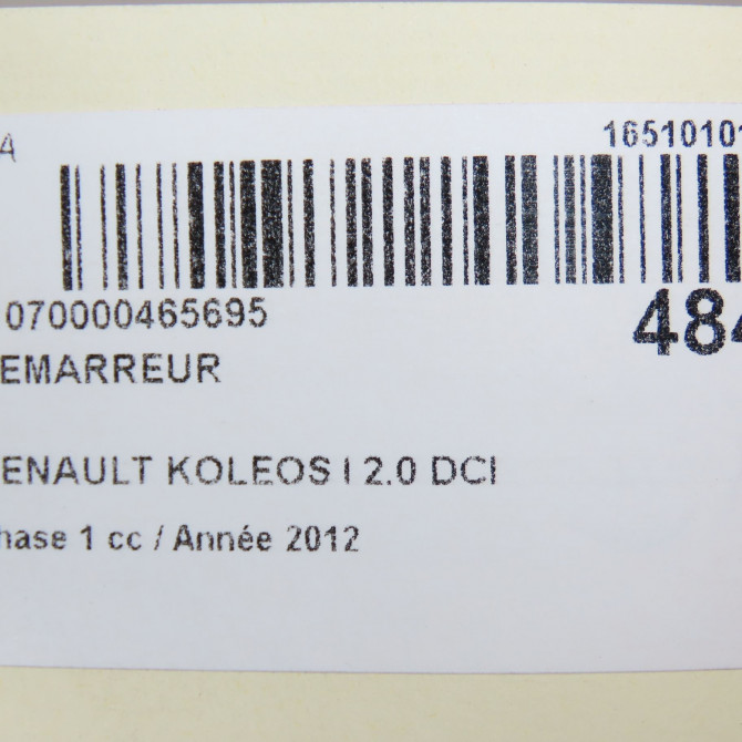 Démarreur occasion RENAULT KOLEOS I Phase 1 06-2008->12-2011 2.0 DCI 150ch 233003330R 7